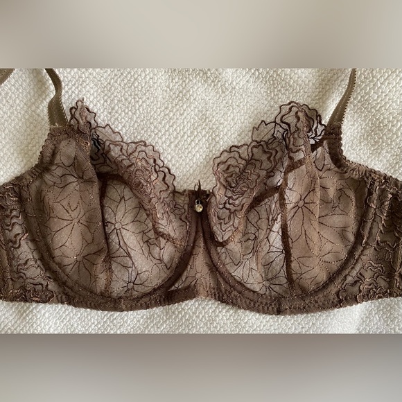 NWT Gorteks Lace Underwire Demi Bra in Mocha - Picture 10 of 14
